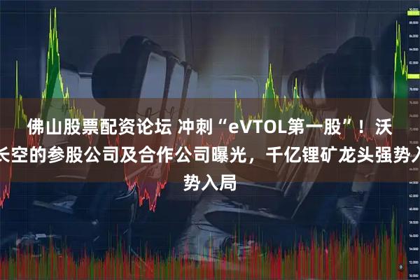 佛山股票配资论坛 冲刺“eVTOL第一股”！沃飞长空的参股公司及合作公司曝光，千亿锂矿龙头强势入局